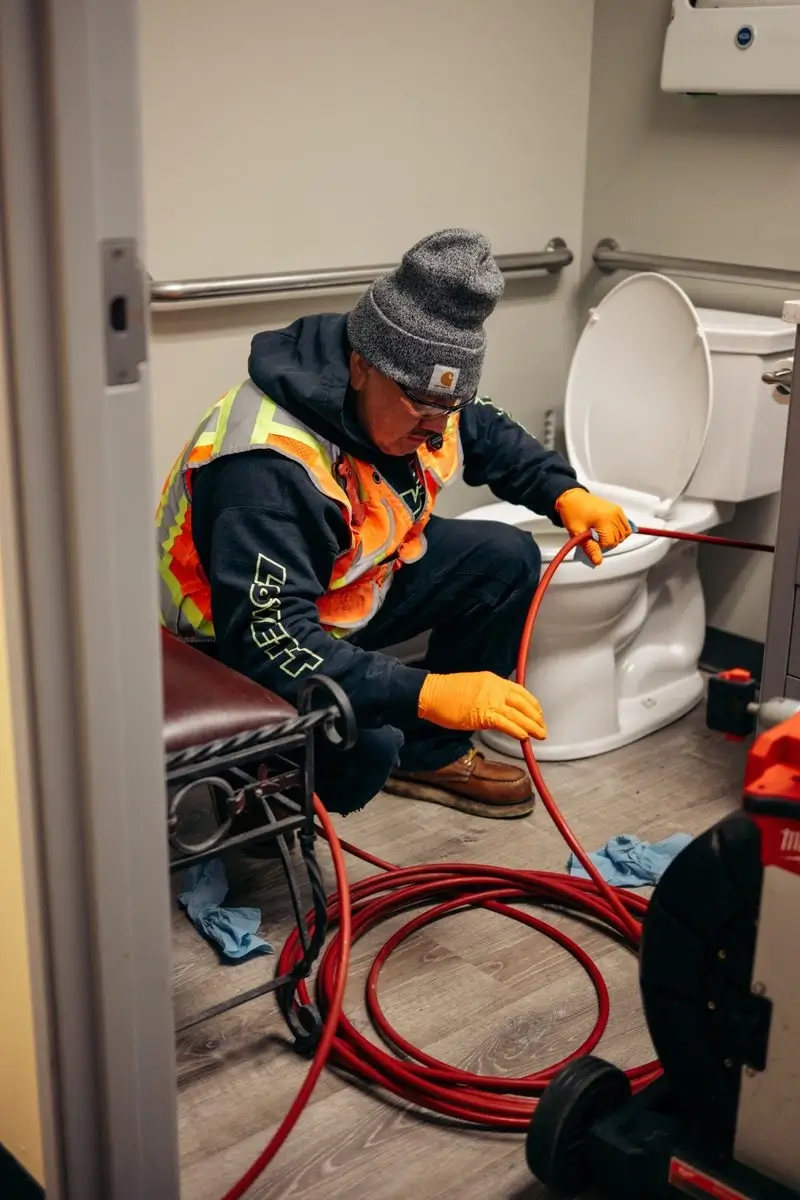Camera inspection footage from inside the sewer line