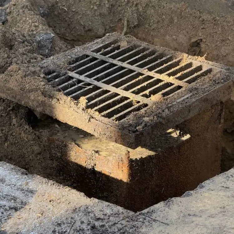 Interior corrosion of catch basin walls