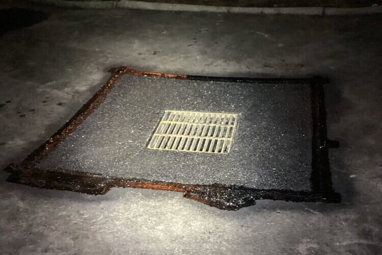 Completed catch basin replacement — Boones Ferry Business Park, Portland OR