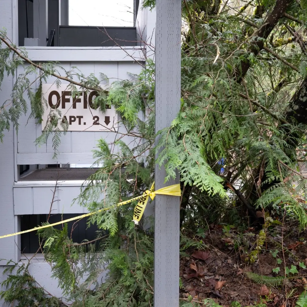Debris and blocked access